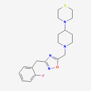 4-(1-{[3-(2-fluorobenzyl)-1,2,4-oxadiazol-5-yl]methyl}-4-piperidinyl)thiomorpholine