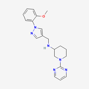 molecular formula C20H24N6O B3809682 N-{[1-(2-methoxyphenyl)-1H-pyrazol-4-yl]methyl}-1-(2-pyrimidinyl)-3-piperidinamine 