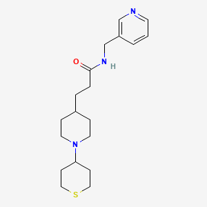 molecular formula C19H29N3OS B3809705 N-(3-pyridinylmethyl)-3-[1-(tetrahydro-2H-thiopyran-4-yl)-4-piperidinyl]propanamide 