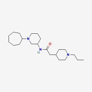 N-(1-cycloheptyl-3-piperidinyl)-2-(1-propyl-4-piperidinyl)acetamide