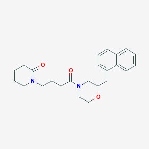 molecular formula C24H30N2O3 B3809751 1-{4-[2-(1-naphthylmethyl)-4-morpholinyl]-4-oxobutyl}-2-piperidinone 