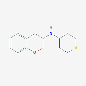 molecular formula C14H19NOS B3809755 3,4-dihydro-2H-chromen-3-yl(tetrahydro-2H-thiopyran-4-yl)amine 
