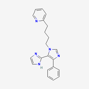 molecular formula C21H21N5 B3809768 5'-phenyl-3'-(4-pyridin-2-ylbutyl)-1H,3'H-2,4'-biimidazole 