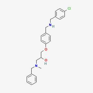 molecular formula C25H29ClN2O2 B3809783 1-[benzyl(methyl)amino]-3-(4-{[(4-chlorobenzyl)amino]methyl}phenoxy)-2-propanol 