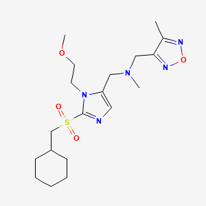1-[2-[(cyclohexylmethyl)sulfonyl]-1-(2-methoxyethyl)-1H-imidazol-5-yl]-N-methyl-N-[(4-methyl-1,2,5-oxadiazol-3-yl)methyl]methanamine