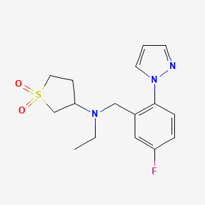 (1,1-dioxidotetrahydro-3-thienyl)ethyl[5-fluoro-2-(1H-pyrazol-1-yl)benzyl]amine