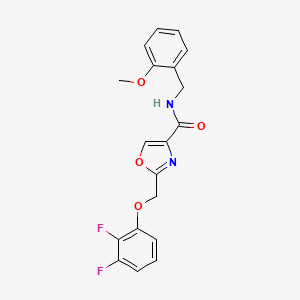 molecular formula C19H16F2N2O4 B3809837 2-[(2,3-difluorophenoxy)methyl]-N-(2-methoxybenzyl)-1,3-oxazole-4-carboxamide 