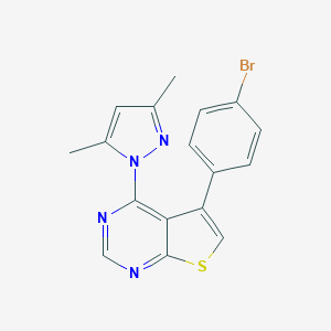 B380985 5-(4-bromophenyl)-4-(3,5-dimethyl-1H-pyrazol-1-yl)thieno[2,3-d]pyrimidine CAS No. 380883-94-3