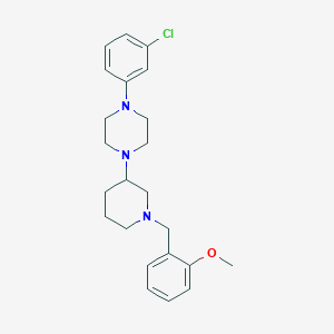 1-(3-chlorophenyl)-4-[1-(2-methoxybenzyl)-3-piperidinyl]piperazine