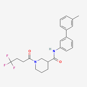molecular formula C23H25F3N2O2 B3809859 N-(3'-methyl-3-biphenylyl)-1-(4,4,4-trifluorobutanoyl)-3-piperidinecarboxamide 