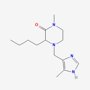 molecular formula C14H24N4O B3809872 3-butyl-1-methyl-4-[(4-methyl-1H-imidazol-5-yl)methyl]piperazin-2-one 