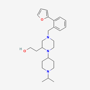2-[4-[2-(2-furyl)benzyl]-1-(1-isopropyl-4-piperidinyl)-2-piperazinyl]ethanol