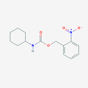 molecular formula C14H18N2O4 B038099 2-Nitrobenzyl cyclohexylcarbamate CAS No. 119137-03-0