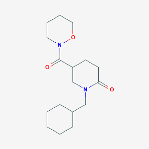 1-(cyclohexylmethyl)-5-(1,2-oxazinan-2-ylcarbonyl)-2-piperidinone