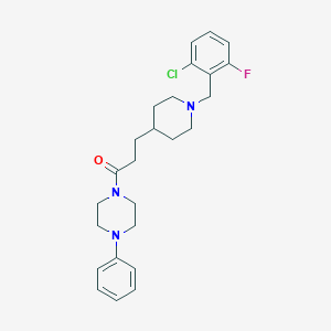 1-{3-[1-(2-chloro-6-fluorobenzyl)-4-piperidinyl]propanoyl}-4-phenylpiperazine