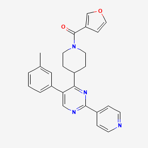 4-[1-(3-furoyl)-4-piperidinyl]-5-(3-methylphenyl)-2-(4-pyridinyl)pyrimidine