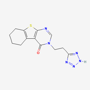 molecular formula C13H14N6OS B3809950 3-[2-(1H-tetrazol-5-yl)ethyl]-5,6,7,8-tetrahydro[1]benzothieno[2,3-d]pyrimidin-4(3H)-one 