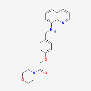 molecular formula C22H23N3O3 B3809974 N-{4-[2-(4-morpholinyl)-2-oxoethoxy]benzyl}-8-quinolinamine 