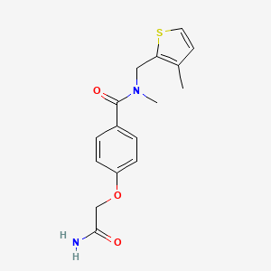 4-(2-amino-2-oxoethoxy)-N-methyl-N-[(3-methyl-2-thienyl)methyl]benzamide