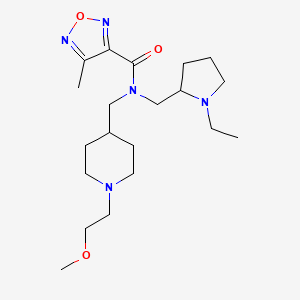 N-[(1-ethyl-2-pyrrolidinyl)methyl]-N-{[1-(2-methoxyethyl)-4-piperidinyl]methyl}-4-methyl-1,2,5-oxadiazole-3-carboxamide