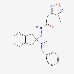 N-({2-[benzyl(methyl)amino]-2,3-dihydro-1H-inden-2-yl}methyl)-2-(4-methyl-1,2,5-oxadiazol-3-yl)acetamide