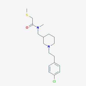 N-({1-[2-(4-chlorophenyl)ethyl]-3-piperidinyl}methyl)-N-methyl-2-(methylthio)acetamide