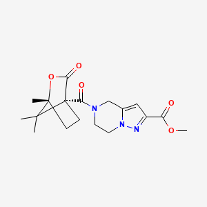 methyl 5-{[(1R,4S)-1,7,7-trimethyl-3-oxo-2-oxabicyclo[2.2.1]hept-4-yl]carbonyl}-4,5,6,7-tetrahydropyrazolo[1,5-a]pyrazine-2-carboxylate