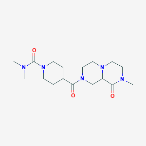 N,N-dimethyl-4-[(8-methyl-9-oxooctahydro-2H-pyrazino[1,2-a]pyrazin-2-yl)carbonyl]piperidine-1-carboxamide