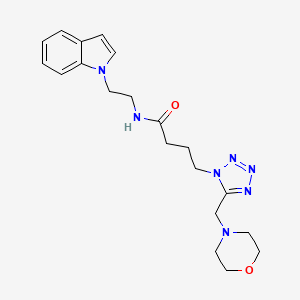 N-[2-(1H-indol-1-yl)ethyl]-4-[5-(4-morpholinylmethyl)-1H-tetrazol-1-yl]butanamide