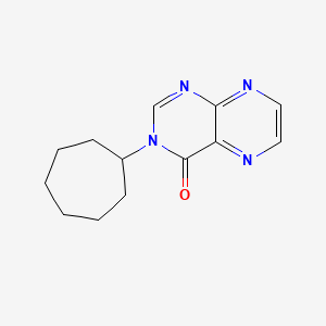 molecular formula C13H16N4O B3810062 3-cycloheptylpteridin-4(3H)-one 
