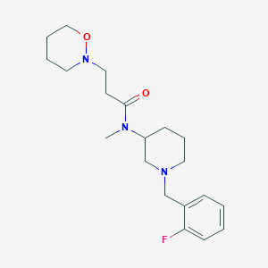 N-[1-(2-fluorobenzyl)-3-piperidinyl]-N-methyl-3-(1,2-oxazinan-2-yl)propanamide