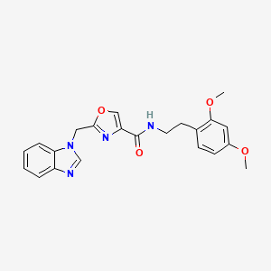 molecular formula C22H22N4O4 B3810077 2-(1H-benzimidazol-1-ylmethyl)-N-[2-(2,4-dimethoxyphenyl)ethyl]-1,3-oxazole-4-carboxamide 