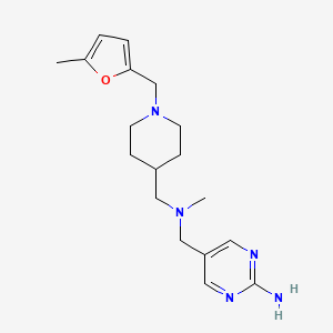 5-{[methyl({1-[(5-methyl-2-furyl)methyl]-4-piperidinyl}methyl)amino]methyl}-2-pyrimidinamine