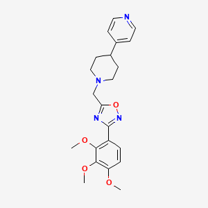 4-(1-{[3-(2,3,4-trimethoxyphenyl)-1,2,4-oxadiazol-5-yl]methyl}-4-piperidinyl)pyridine