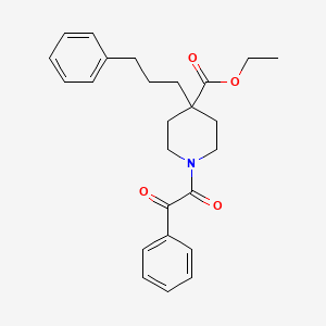 ethyl 1-[oxo(phenyl)acetyl]-4-(3-phenylpropyl)-4-piperidinecarboxylate