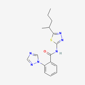 N-[5-(1-methylbutyl)-1,3,4-thiadiazol-2-yl]-2-(1H-1,2,4-triazol-1-yl)benzamide
