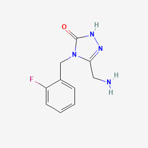 5-(aminomethyl)-4-(2-fluorobenzyl)-2,4-dihydro-3H-1,2,4-triazol-3-one