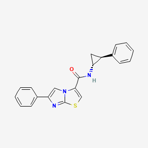 6-phenyl-N-[(1R*,2S*)-2-phenylcyclopropyl]imidazo[2,1-b][1,3]thiazole-3-carboxamide