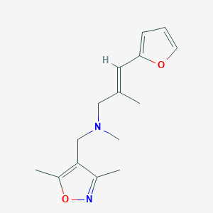 molecular formula C15H20N2O2 B3810164 (2E)-N-[(3,5-dimethylisoxazol-4-yl)methyl]-3-(2-furyl)-N,2-dimethylprop-2-en-1-amine 