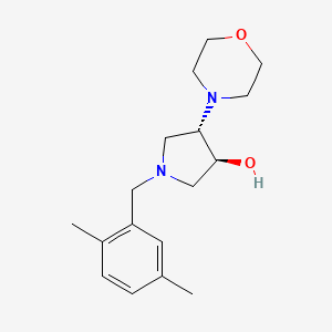 molecular formula C17H26N2O2 B3810175 (3S*,4S*)-1-(2,5-dimethylbenzyl)-4-(4-morpholinyl)-3-pyrrolidinol 