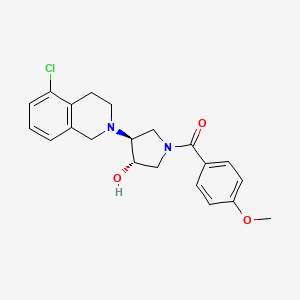 (3S*,4S*)-4-(5-chloro-3,4-dihydro-2(1H)-isoquinolinyl)-1-(4-methoxybenzoyl)-3-pyrrolidinol