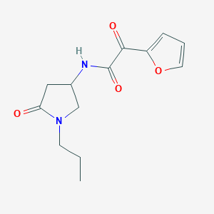 molecular formula C13H16N2O4 B3810190 2-(2-furyl)-2-oxo-N-(5-oxo-1-propyl-3-pyrrolidinyl)acetamide 