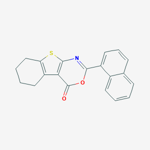 molecular formula C20H15NO2S B381022 2-Naphthalen-1-yl-5,6,7,8-tetrahydro-[1]benzothiolo[2,3-d][1,3]oxazin-4-one CAS No. 315682-94-1