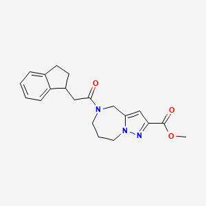 methyl 5-(2,3-dihydro-1H-inden-1-ylacetyl)-5,6,7,8-tetrahydro-4H-pyrazolo[1,5-a][1,4]diazepine-2-carboxylate