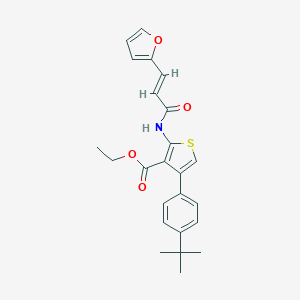 molecular formula C24H25NO4S B381025 Ethyl 4-(4-tert-butylphenyl)-2-{[3-(2-furyl)acryloyl]amino}-3-thiophenecarboxylate 