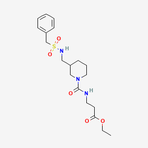 ethyl N-[(3-{[(benzylsulfonyl)amino]methyl}-1-piperidinyl)carbonyl]-beta-alaninate