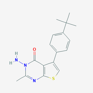 molecular formula C17H19N3OS B381026 3-amino-5-(4-tert-butylphenyl)-2-methylthieno[2,3-d]pyrimidin-4(3H)-one 