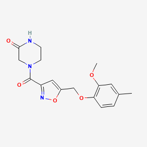 4-({5-[(2-methoxy-4-methylphenoxy)methyl]-3-isoxazolyl}carbonyl)-2-piperazinone