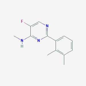 molecular formula C13H14FN3 B3810271 2-(2,3-dimethylphenyl)-5-fluoro-N-methylpyrimidin-4-amine 