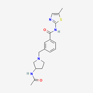 3-{[3-(acetylamino)pyrrolidin-1-yl]methyl}-N-(5-methyl-1,3-thiazol-2-yl)benzamide